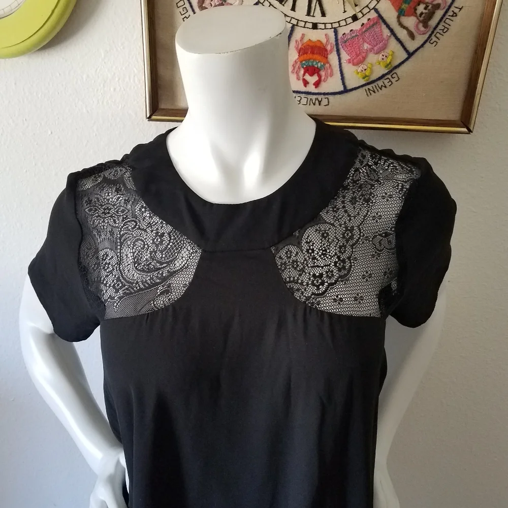 ASOS Babydoll Black Dress Sz 4 - Picture 3 of 6